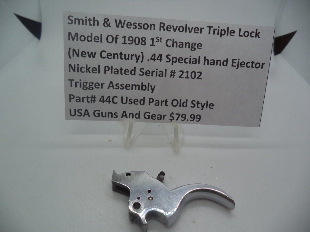 Smith & Wesson .44 Special Trigger Assembly Nickel Plated New Century Triple Lock 44C