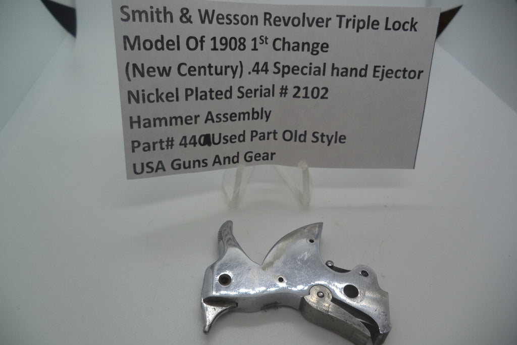 Smith & Wesson Revolver .44 Special Hammer Assembly New Century Triple Lock Model 1908 Used 44CA