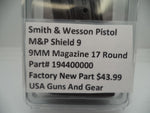 194400000 Smith & Wesson M&P 9MM Pistol Magazine 17 Round
