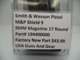194400000 Smith & Wesson M&P 9MM Pistol Magazine 17 Round
