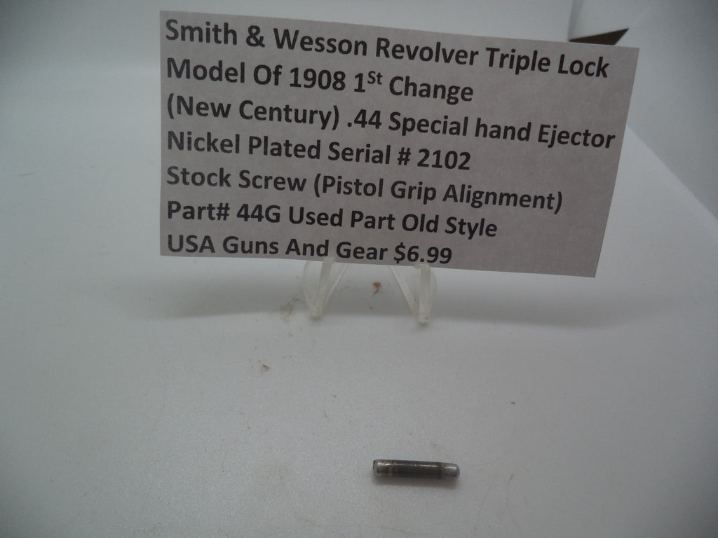 44G  Smith & Wesson Revolver .44 Special Stock Screw (Pistol Grip Alignment)  (New Century)