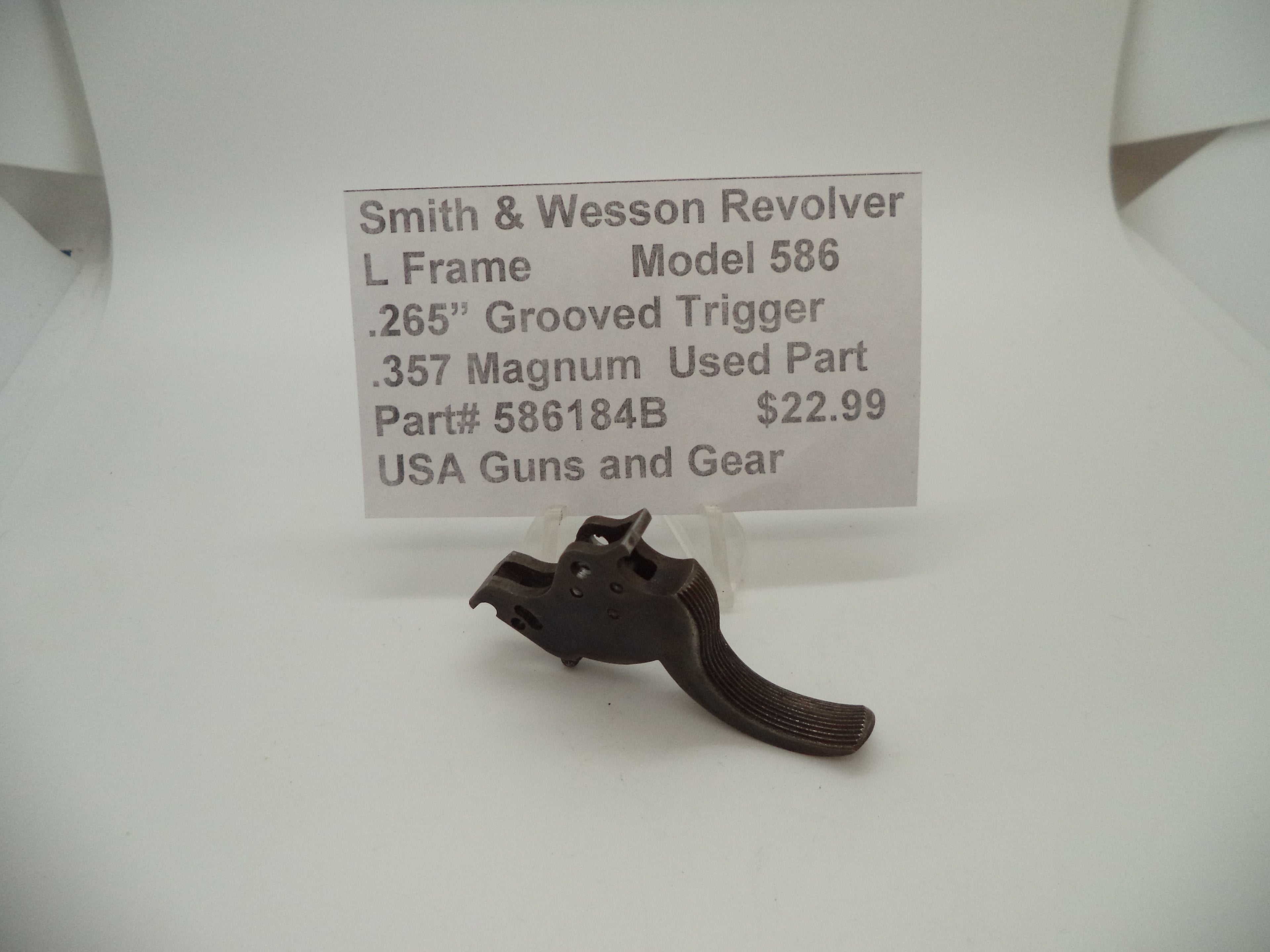 586184B Smith & Wesson L Frame Model 586 Trigger .265" Wide .357 Magnum Used