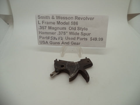586112 Smith & Wesson L Frame Model 586 Hammer .375" Wide Used 357 Magnum