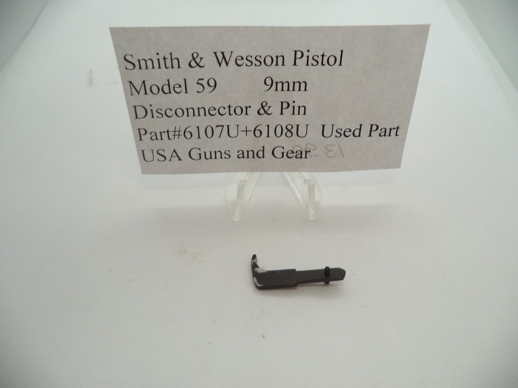 6107U+6108U Smith & Wesson Pistol Model 59 9MM Disconnector & Pin Used Part