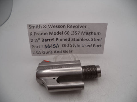 6613A Smith & Wesson K Frame Model 66 .357 Magnum 2 1/2" Pinned Barrel  Used