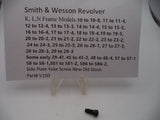 V15D Smith & Wesson K L N All Models Side Plate Yoke Screw Blue 1987 Older