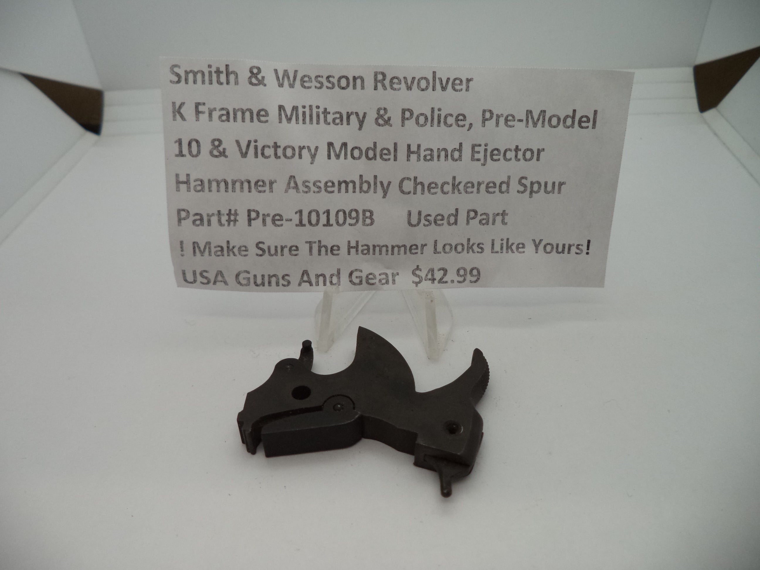 Pre-10109B Smith & Wesson K Frame Revolver Pre-Model 10 M&P Hammer Used