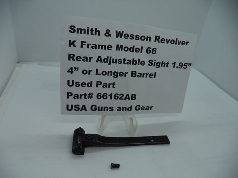 66162AB Smith & Wesson K Frame Model 66 Rear Adjustable Sight 1.95" 4" or Longer Barrel
