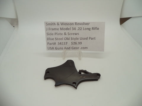 34157 Smith & Wesson J Frame Model 34 Used Side Plate and Screws .22 Long Rifle