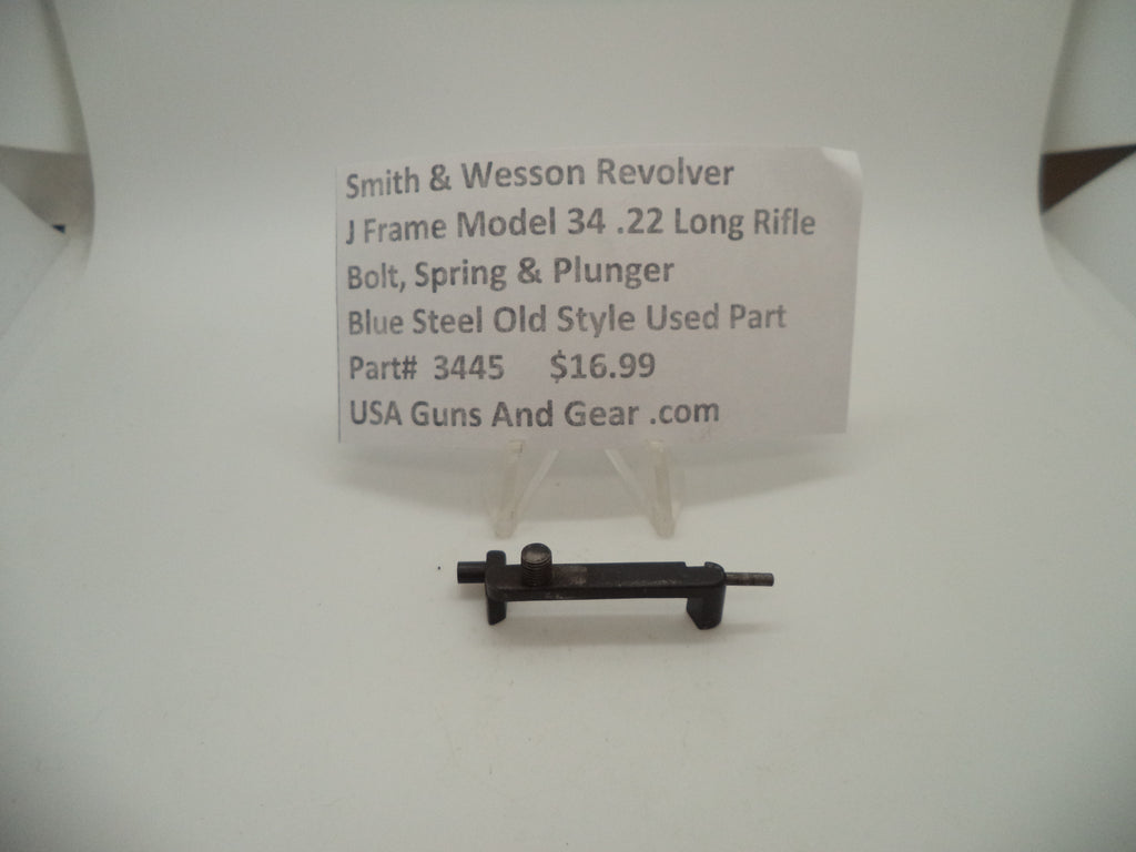 3445 Smith & Wesson J Frame Model 34 Used Bolt Spring & Plunger .22 Long Rifle