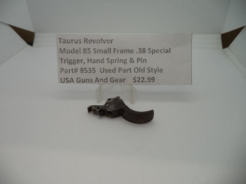 8535 Taurus Revolver Model 85 Small Frame Trigger, Hand Spring & Pin .38 Special Used