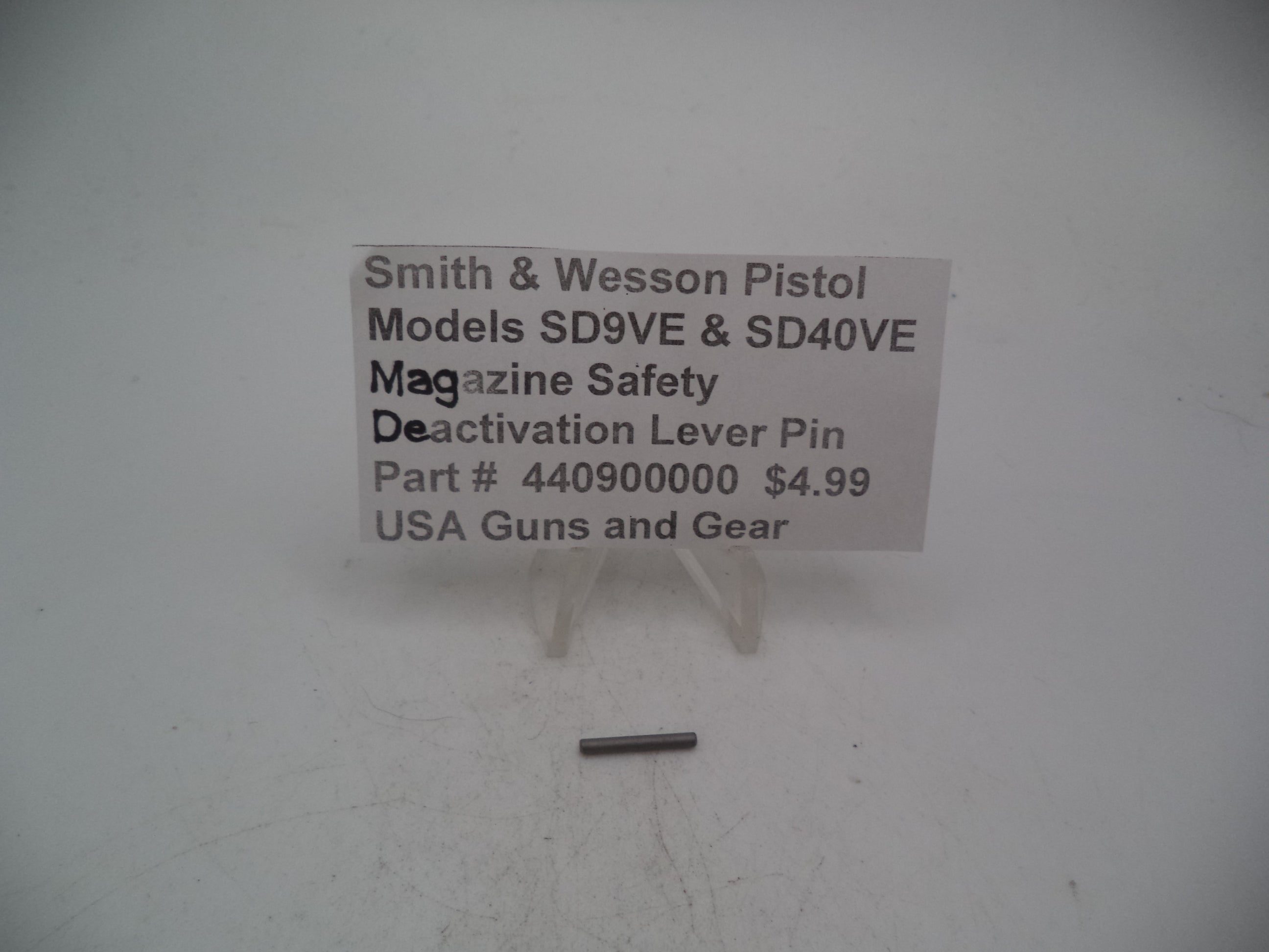 S&W SD9 VE/SD40 VE Magazine Safety Deactivation Lever Pin | OEM 440900000