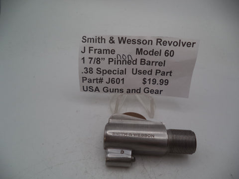 J601 Smith & Wesson J Frame Model 60 .38 Special 1 7/8" Barrel Non-Pinned Used