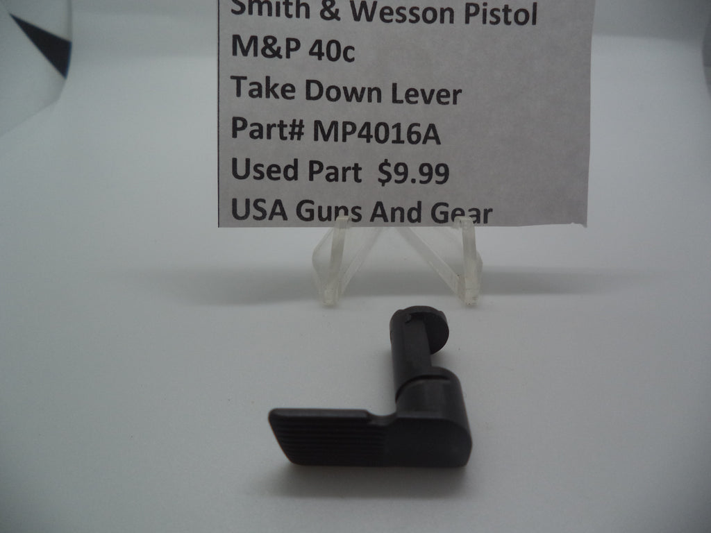 MP4016A Smith & Wesson Pistol M&P 40c Take Down Lever Used Part .40 S&W