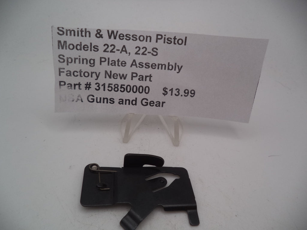Smith & Wesson Model 22-A / 22-S Spring Plate Assembly - .22 LR Target Pistol - NOS Discontinued - 315850000