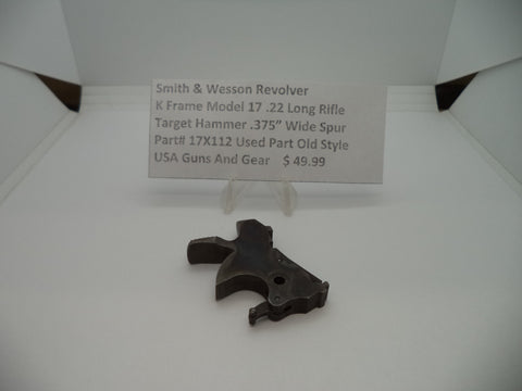 17X112 Smith & Wesson K Frame Model 17 .22 Long Rifle Hammer .375" Used Part