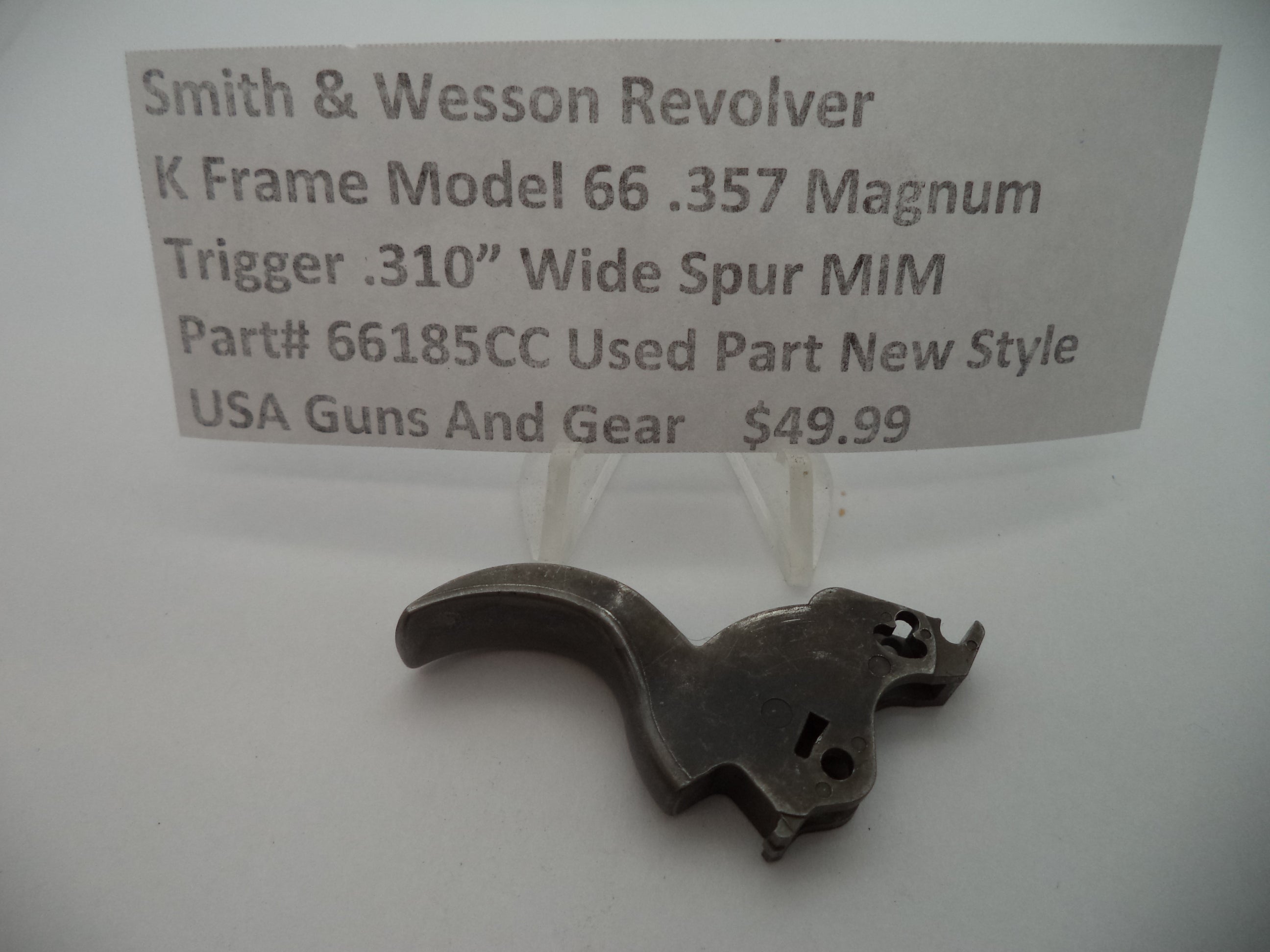 66185CC Smith & Wesson K Frame Model 66 .357 Magnum Trigger .310" Used Part