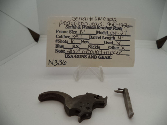 N336 Smith & Wesson Revolver N Frame Pre-Model 27 4" Barrel 260" Grooved Trigger
