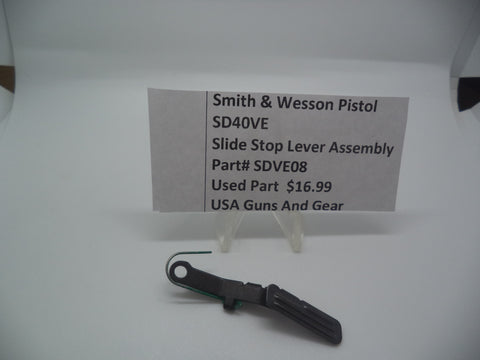 SDVE08 Smith & Wesson Pistol SD40 VE Slide Stop Lever Assembly Used Part .40 S&W