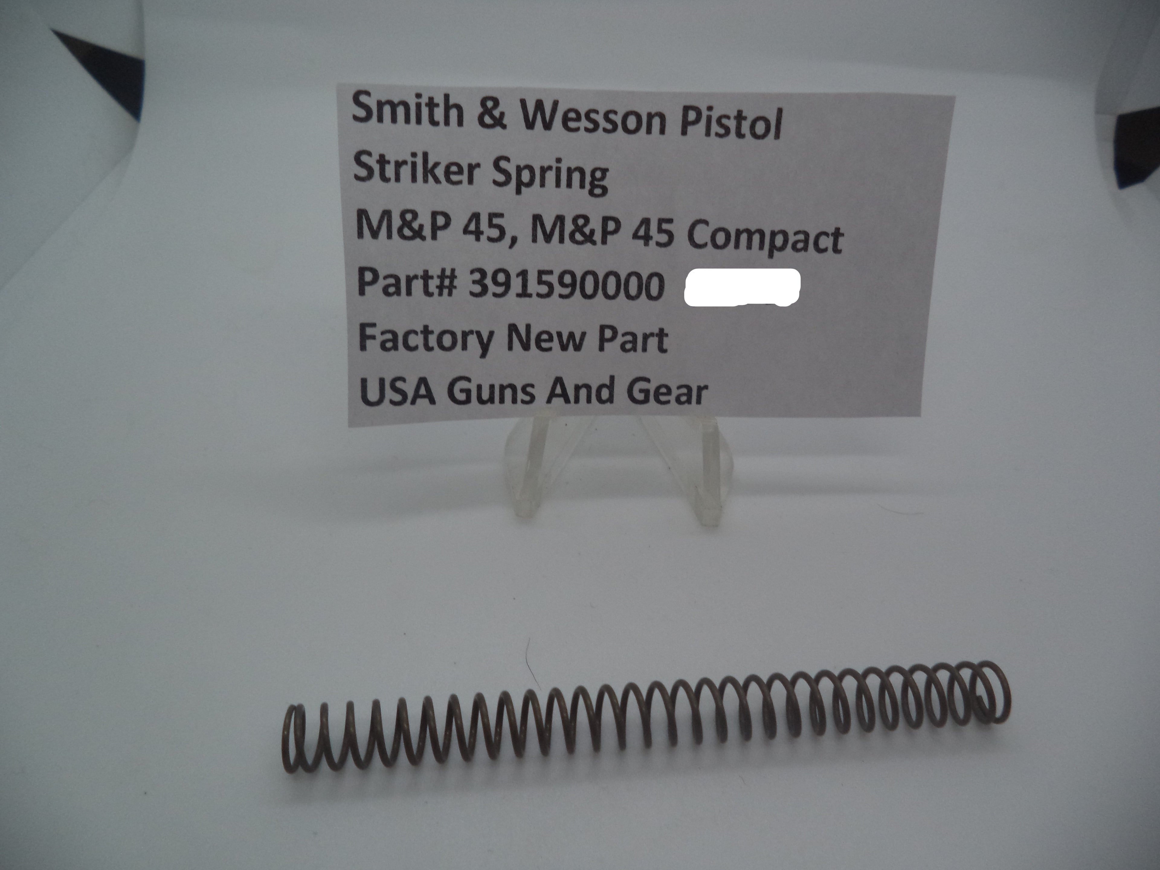 Smith & Wesson M&P 45 Striker Spring - Factory OEM Part 391590000