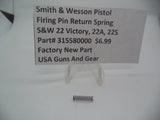 315580000 Smith & Wesson  Models: S&W22 Victory, 22A, 22S Pistol Firing Pin Return Spring