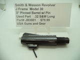 JB3001 Smith & Wesson J Frame Model 30 3" Barrel Blue Used .32 S&W Long