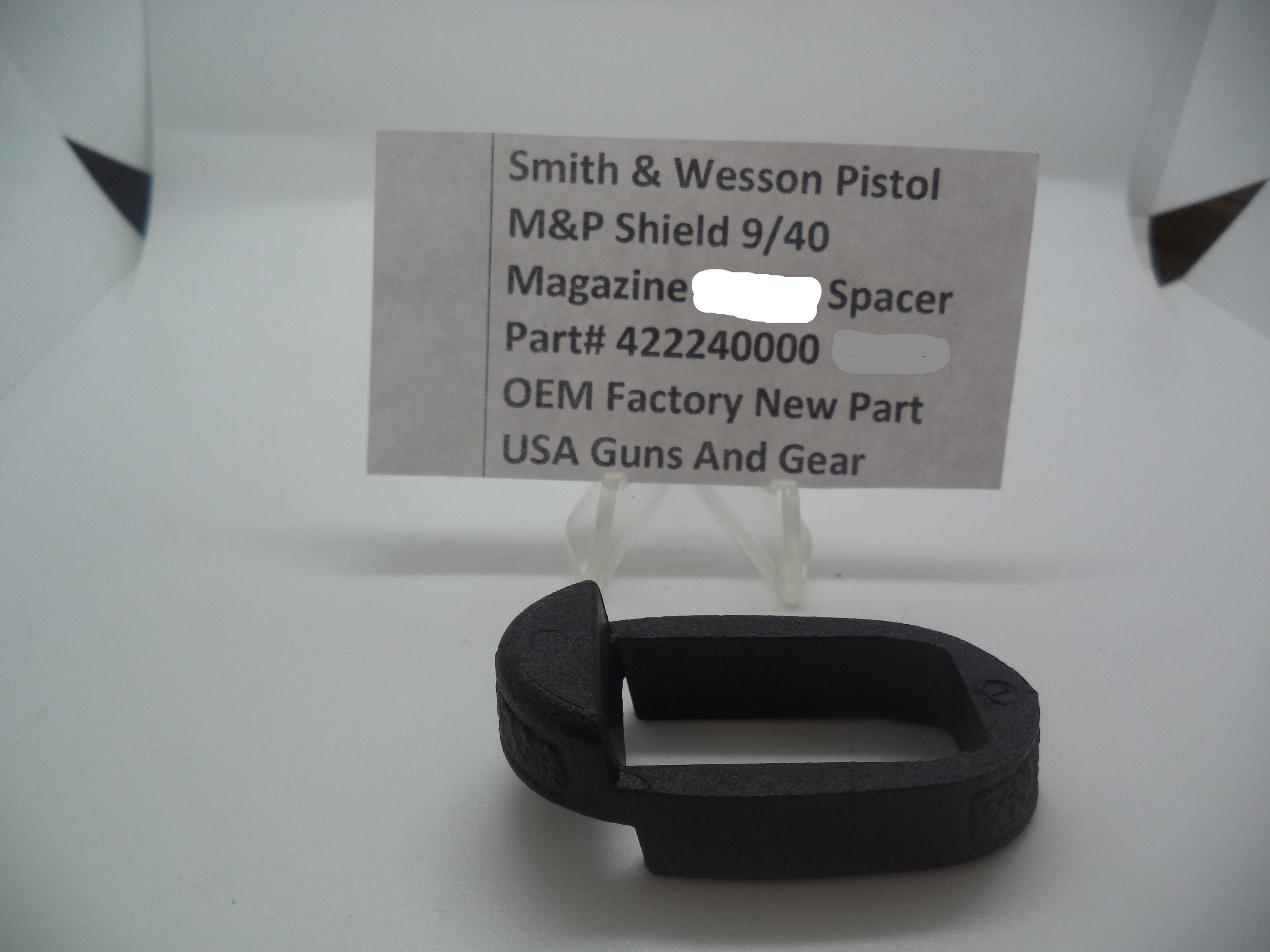 Smith & Wesson M&P Shield Magazine Spacer - 9mm/.40 - Factory OEM 422240000