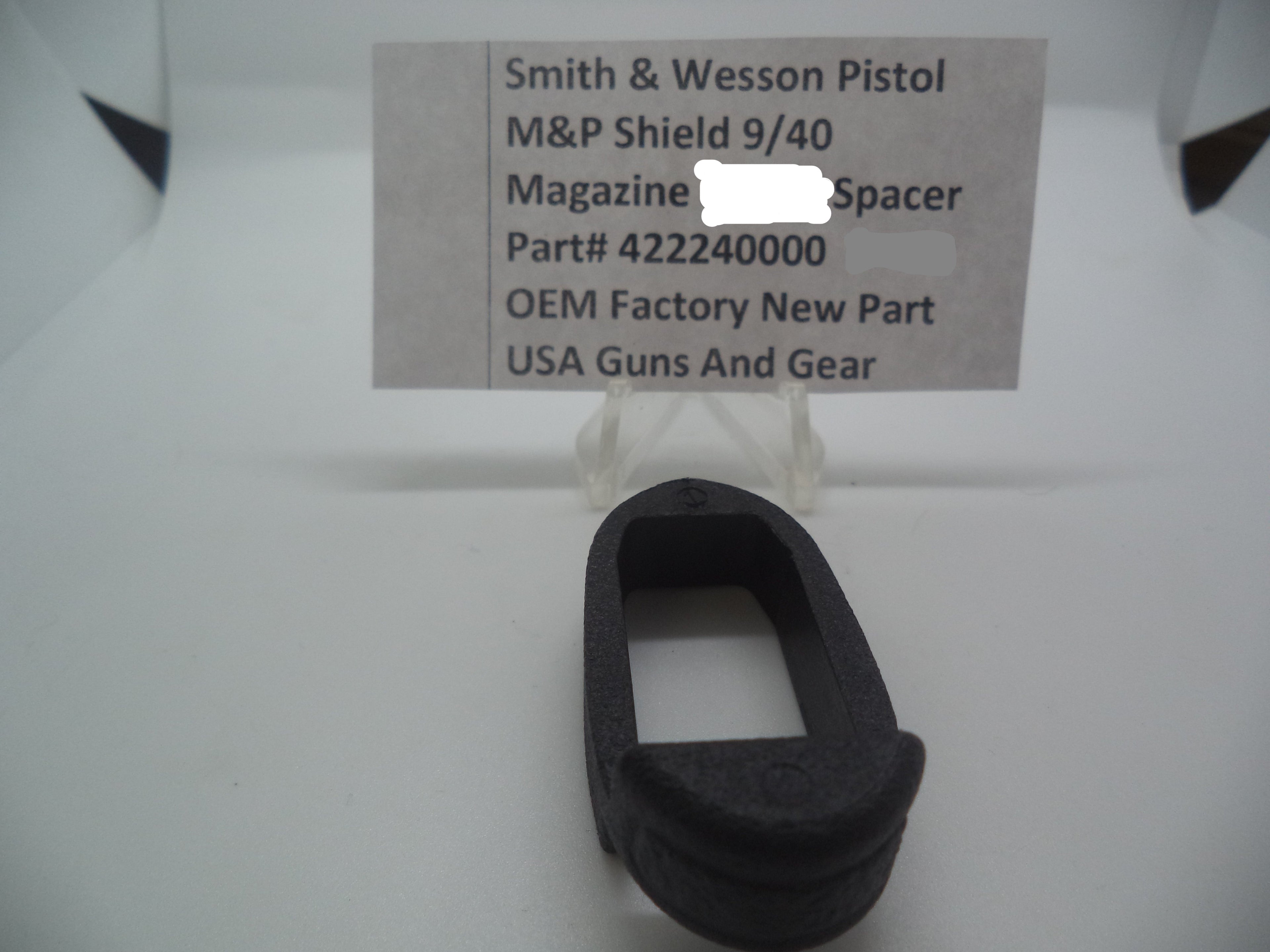 Smith & Wesson M&P Shield Magazine Spacer - 9mm/.40 - Factory OEM 422240000