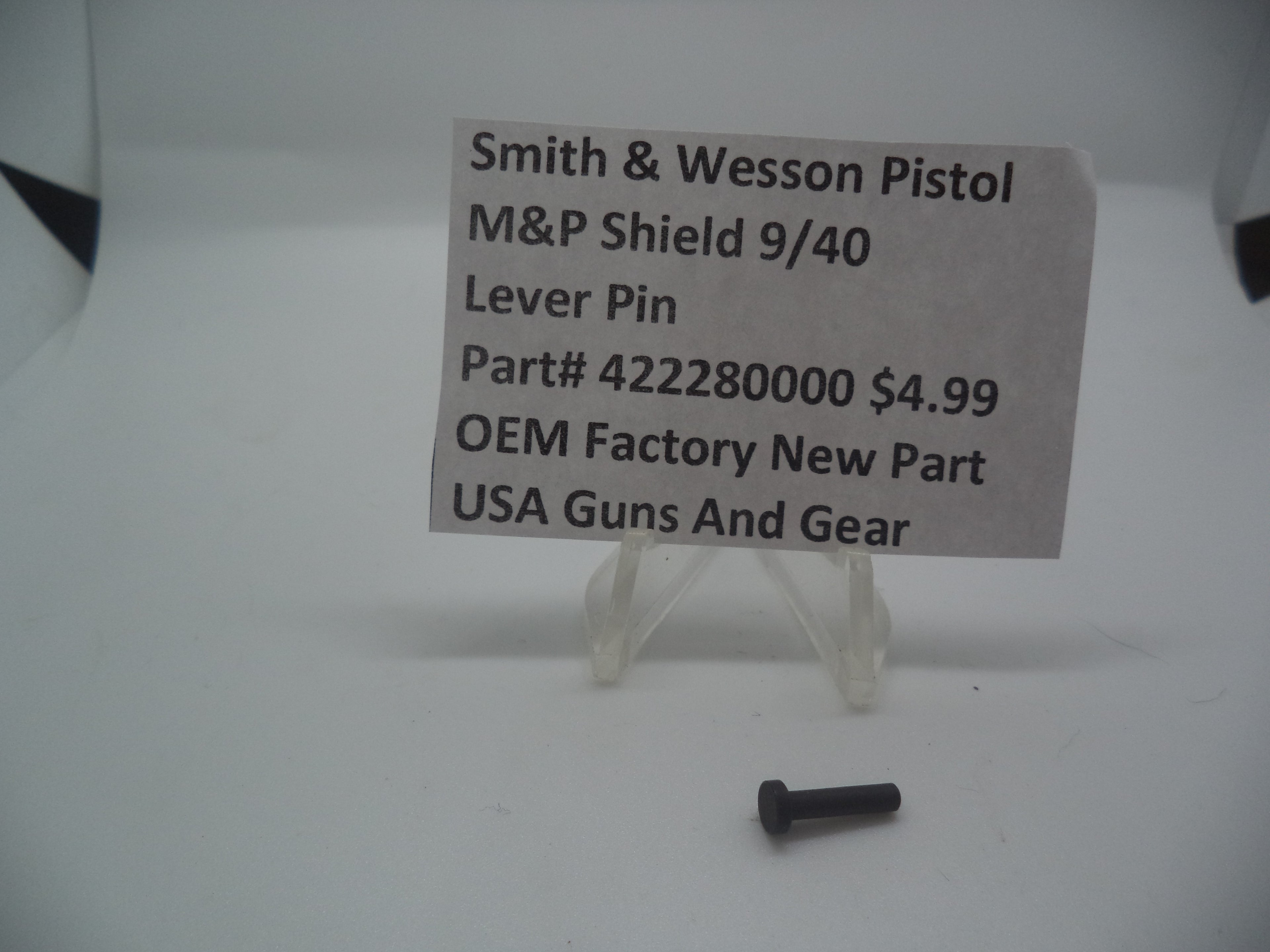 Smith & Wesson M&P Shield Lever Pin - 9mm/.40 All Generations - Factory OEM 422280000