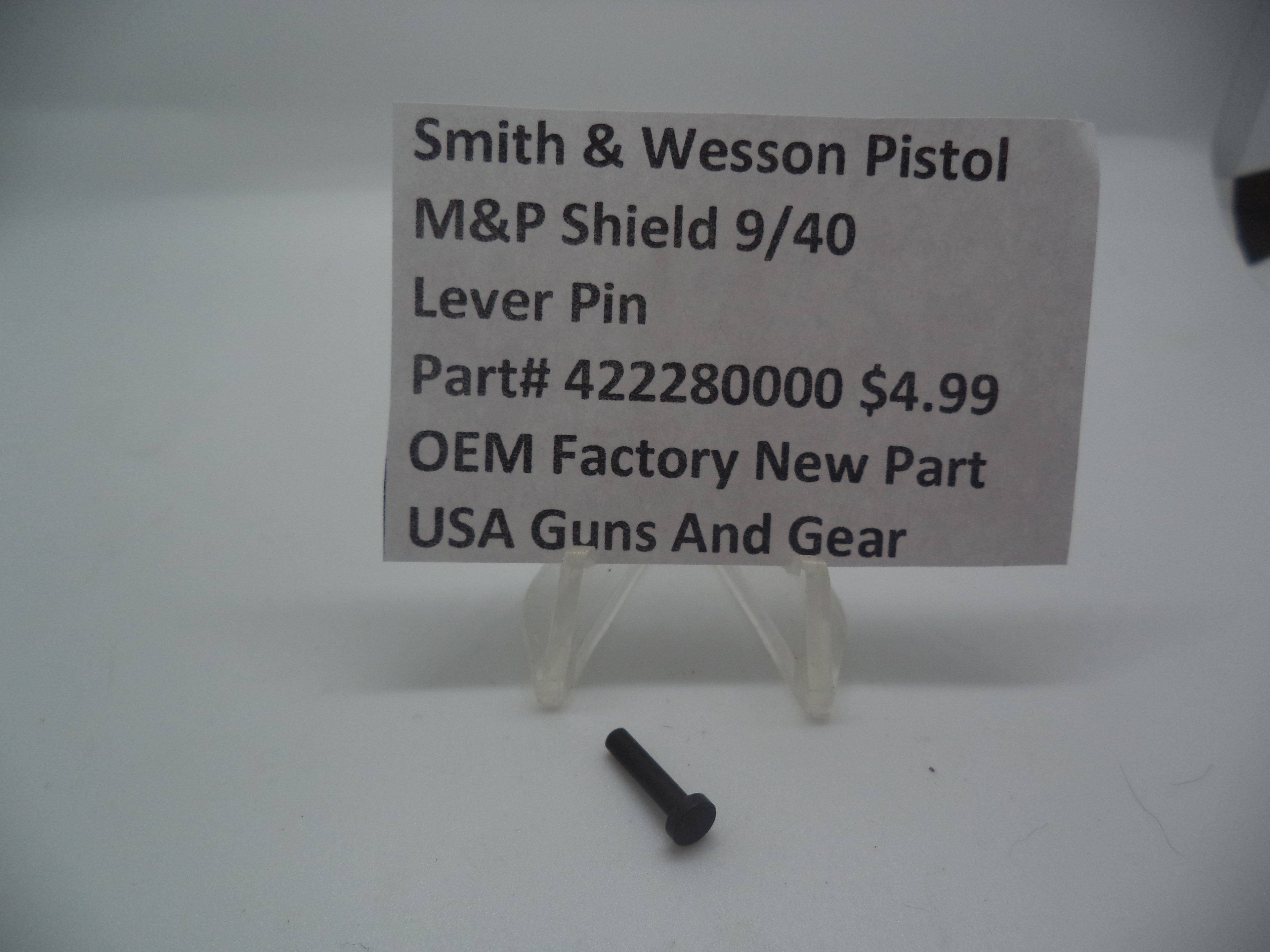 Smith & Wesson M&P Shield Lever Pin - 9mm/.40 All Generations - Factory OEM 422280000
