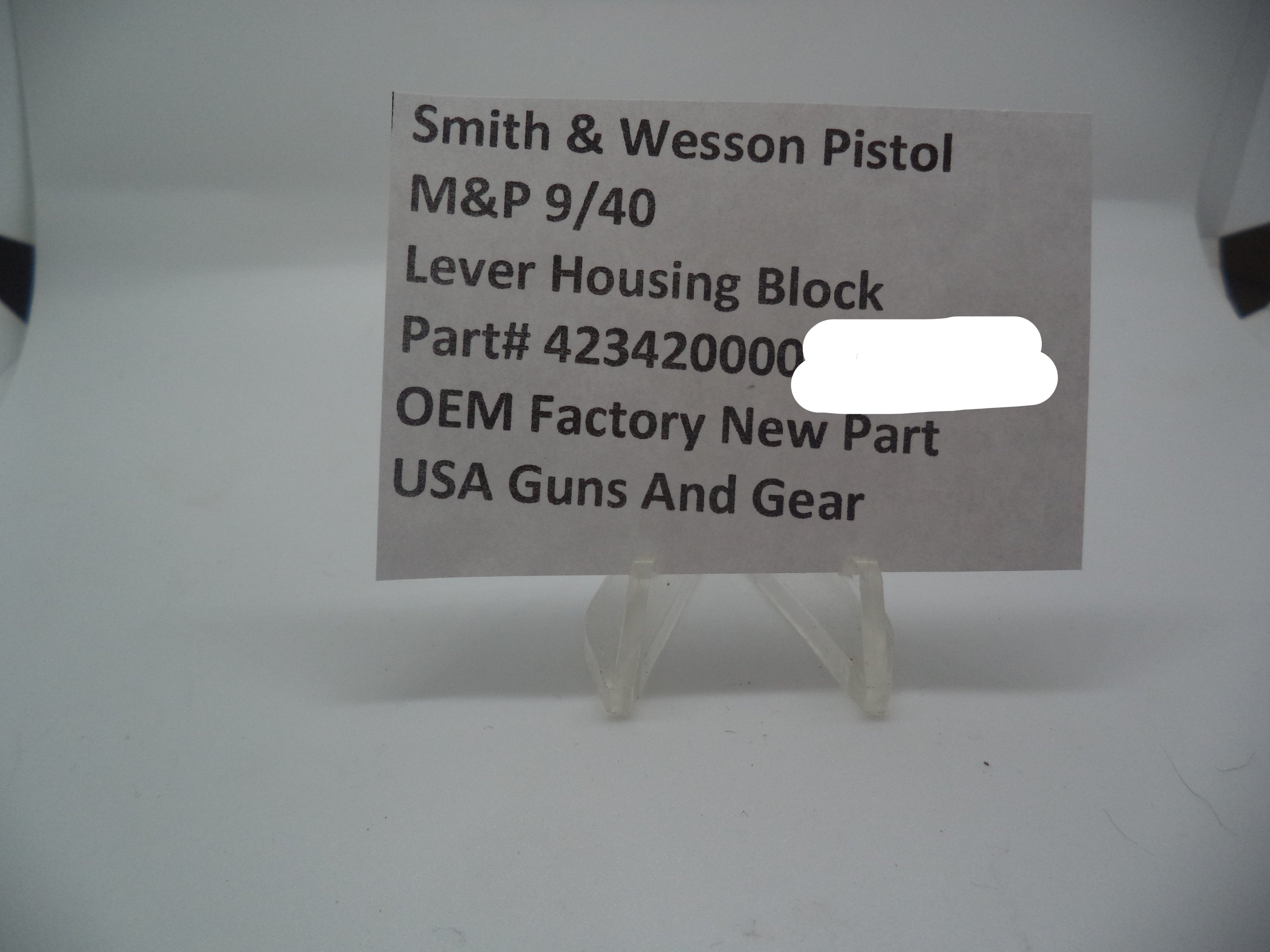 Smith & Wesson M&P Sear Housing Block Manual Safety 9mm/40 | OEM 423420000