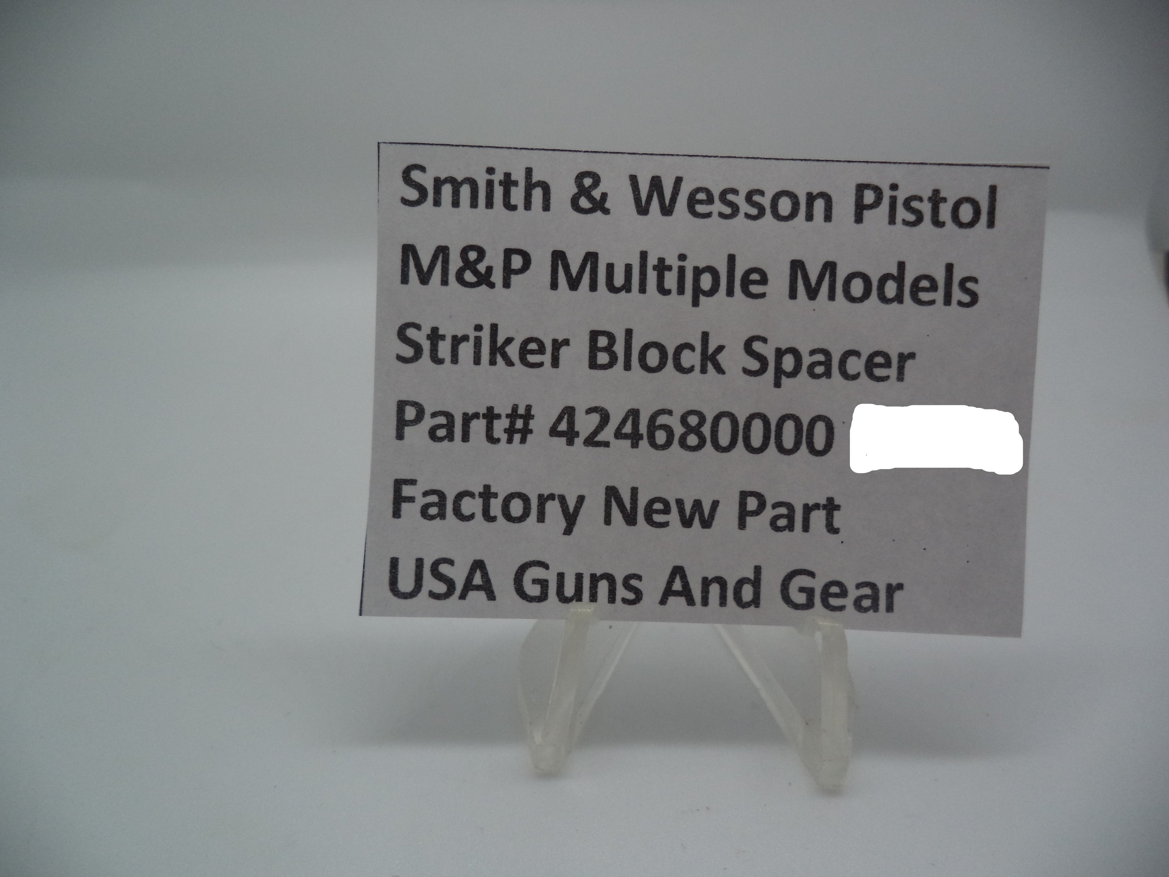Smith & Wesson M&P Striker Block Spacer - 9mm/.40/.45 All Models - Factory OEM 424680000