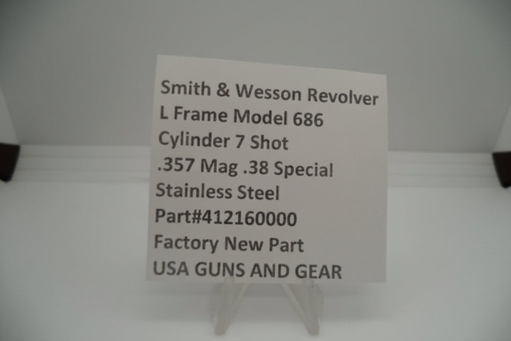 S&W L Frame Model 686 Plus 7-Shot Unfluted Cylinder 412160000