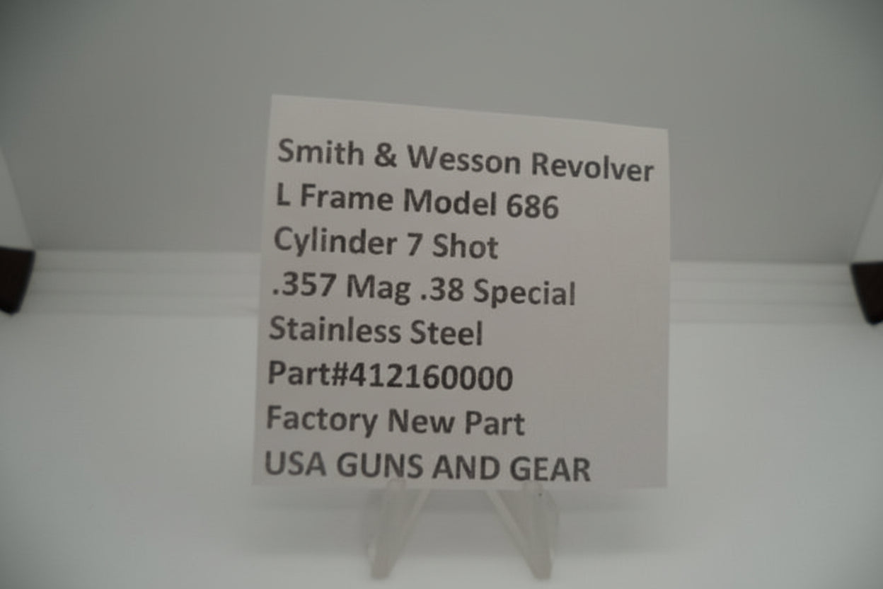 S&W L Frame Model 686 Plus 7-Shot Unfluted Cylinder 412160000
