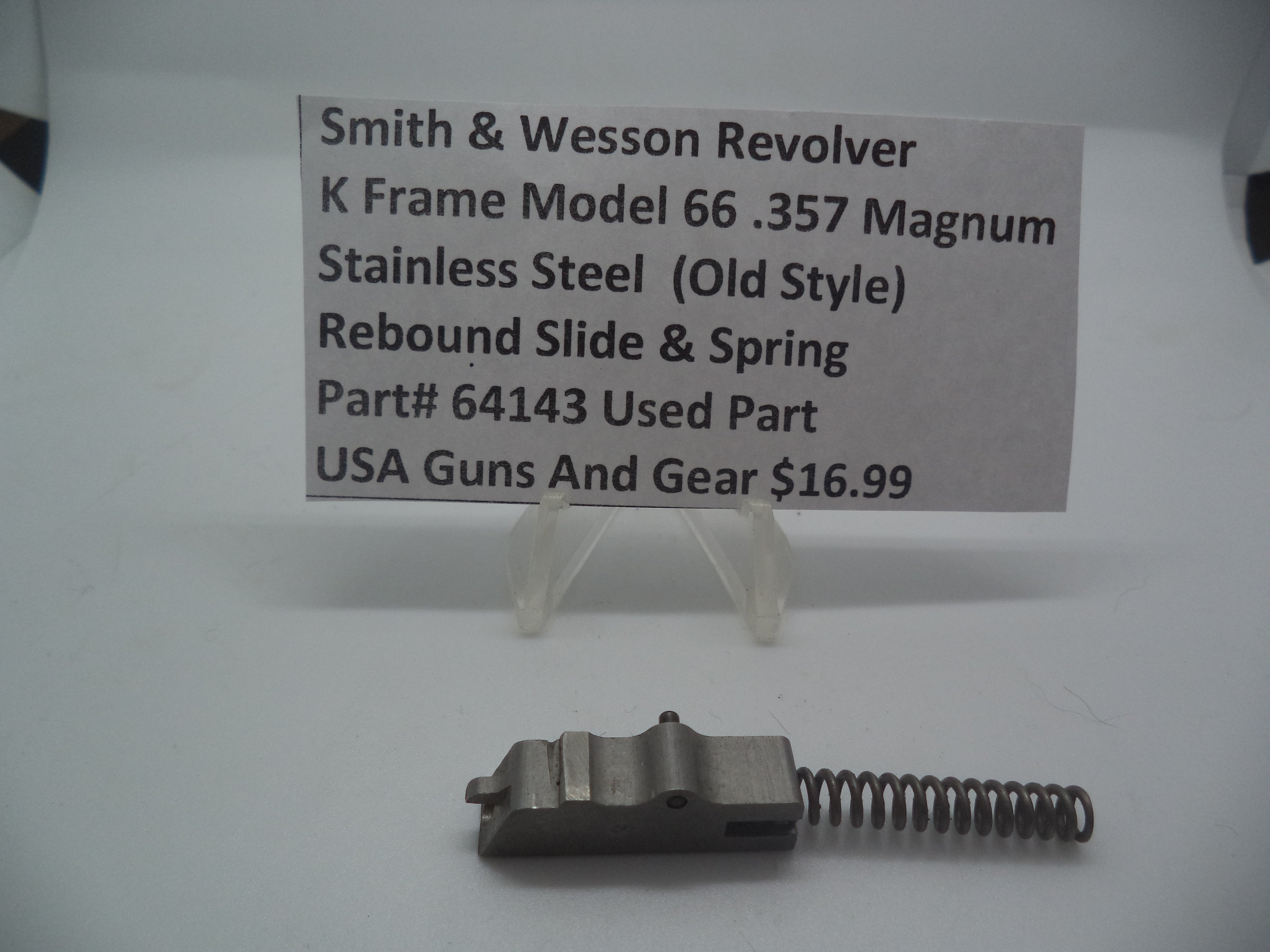 64143 S&W K Frame Model 66 Rebound Slide & Spring  .357 Magnum