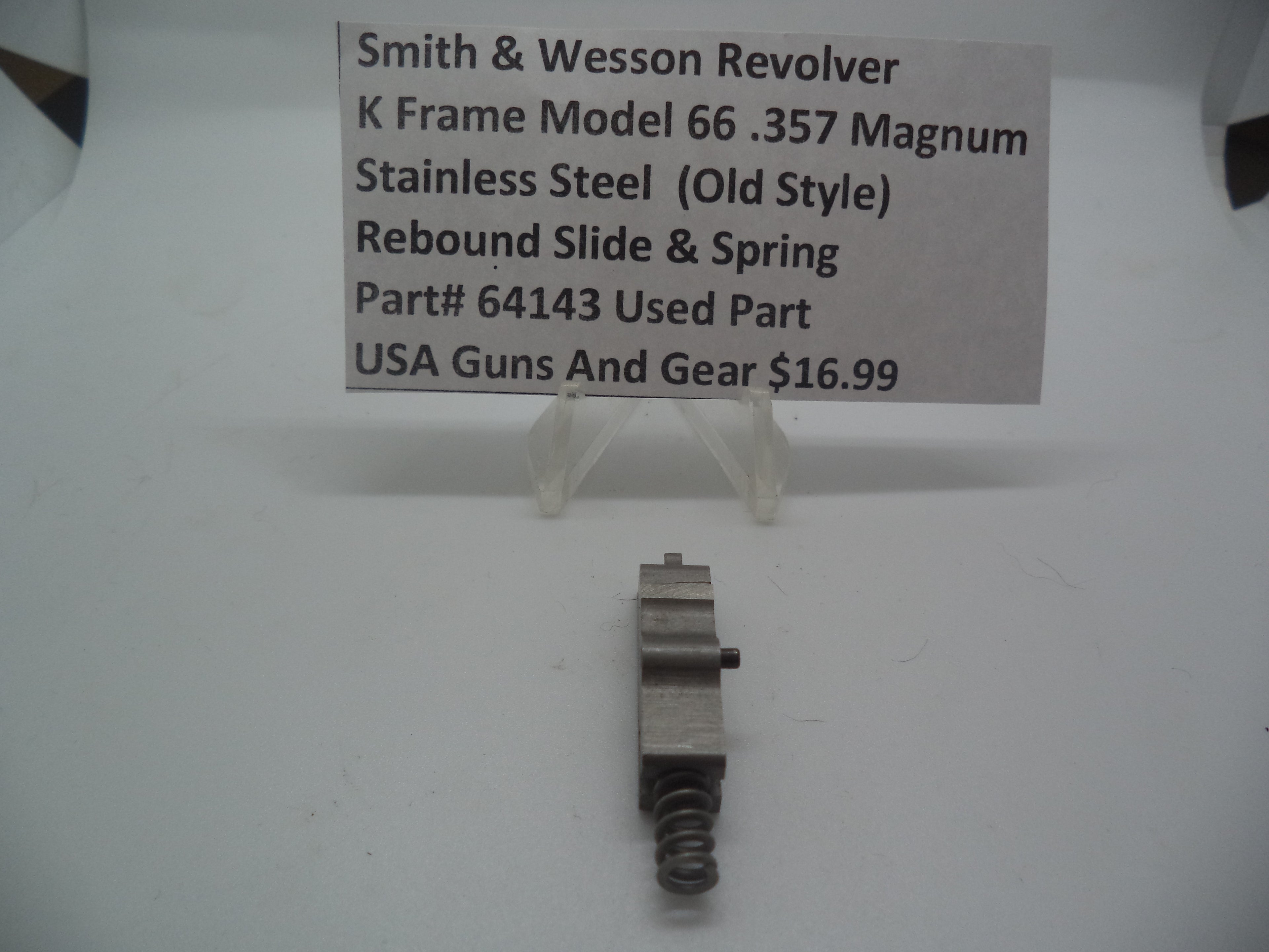 64143 S&W K Frame Model 66 Rebound Slide & Spring  .357 Magnum