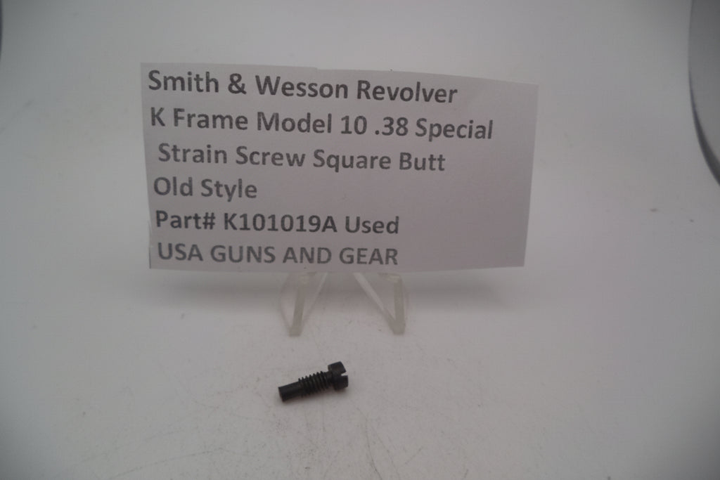 Smith and Wesson Revolver K Frame Model 10 .38 Special ctg. Strain Screw Square Butt Used K101019A