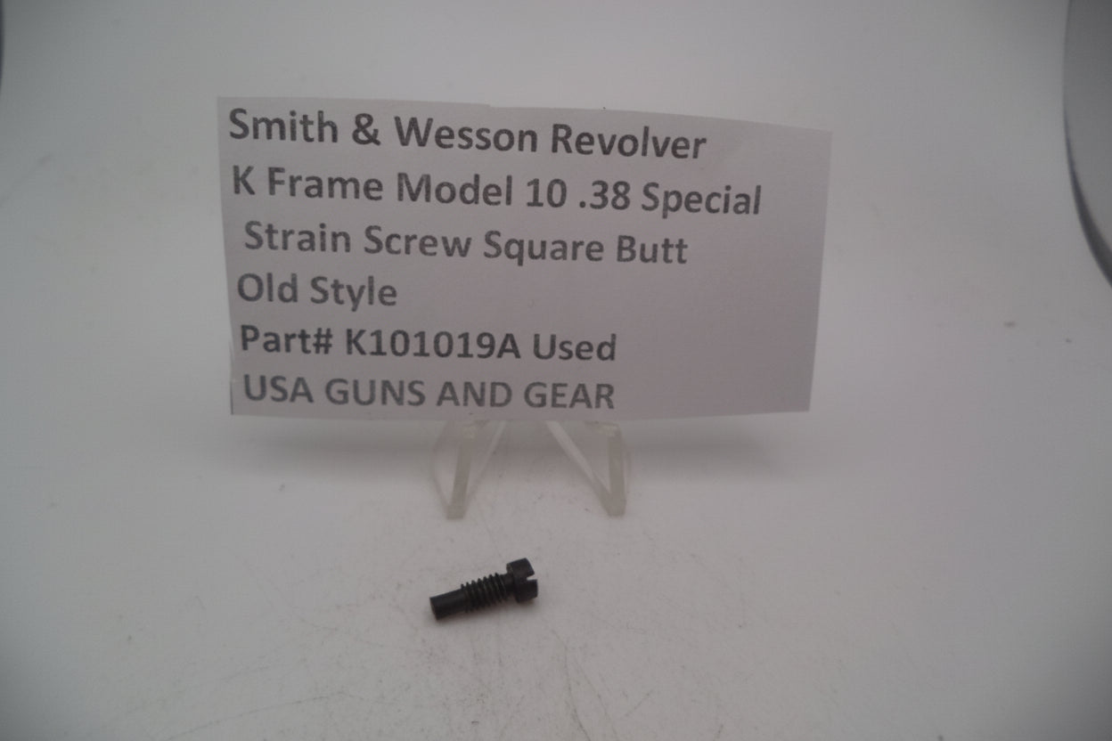 Smith and Wesson Revolver K Frame Model 10 .38 Special ctg. Strain Screw Square Butt Used K101019A