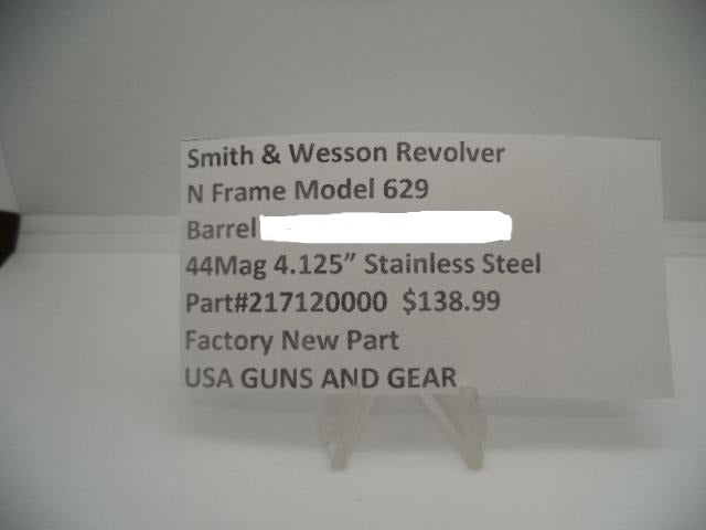 Smith & Wesson N Frame Model 629 Barrel Assembly 3" .44 Magnum Stainless - Factory OEM 217120000