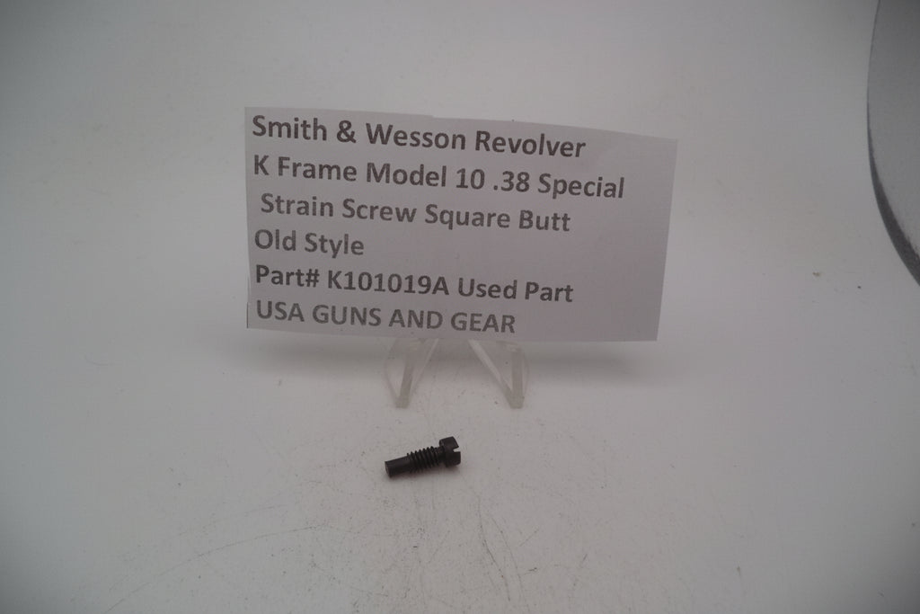 Smith and Wesson Revolver K Frame Model 10 .38 Special ctg. Strain Screw Square Butt Used K101019A