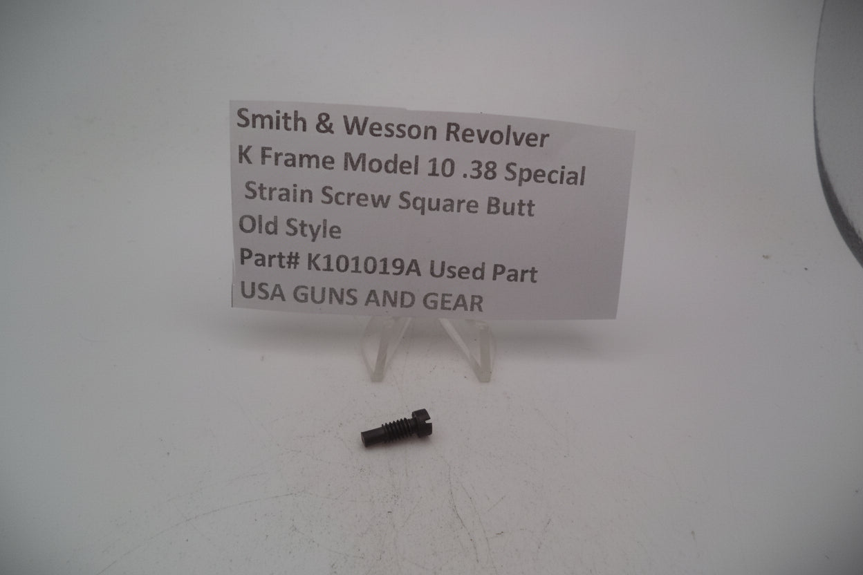 Smith and Wesson Revolver K Frame Model 10 .38 Special ctg. Strain Screw Square Butt Used K101019A