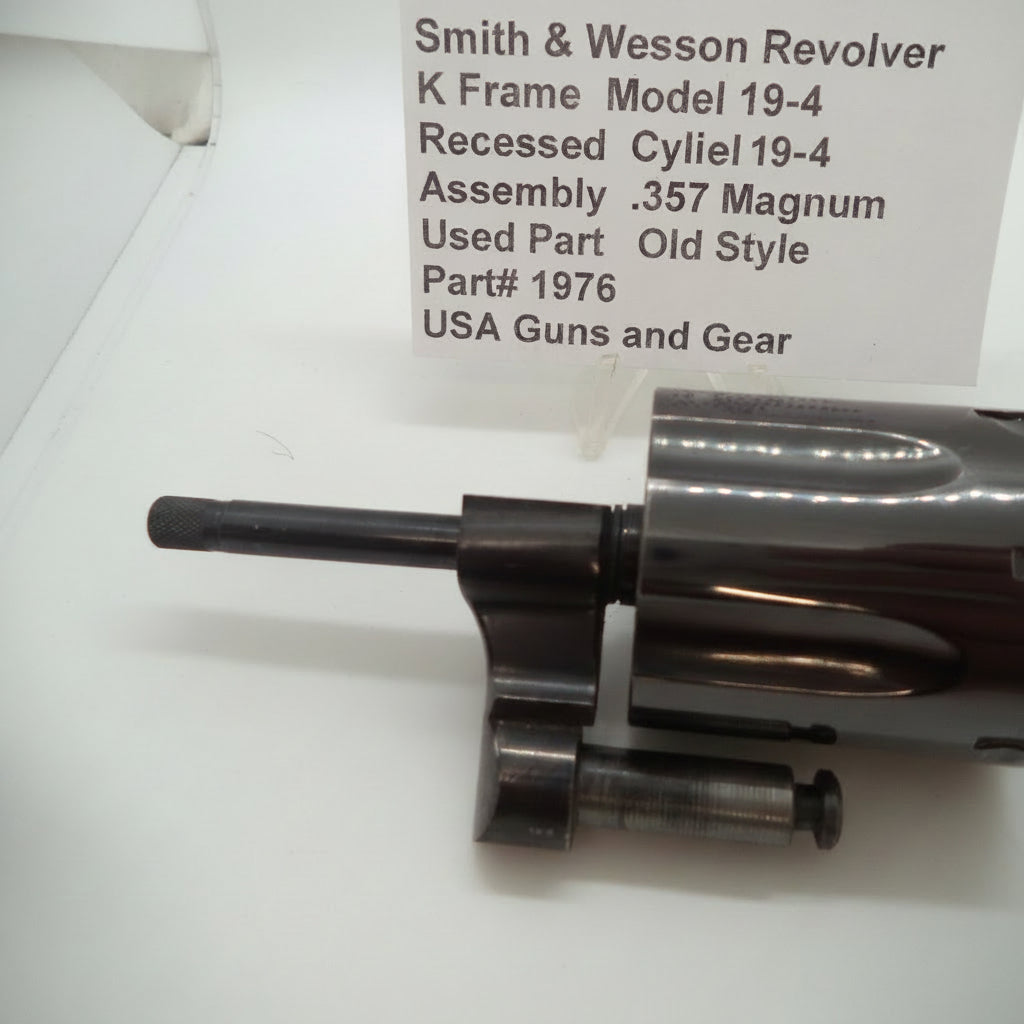 S&W K Frame Model 19-4 Recessed Cylinder, Old Style, Blue Steel, .357 Magnum - Part# 1976