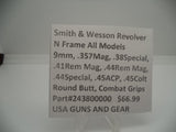 243800000 Smith & Wesson Revolver N Frame Round Butt Combat Grips Walnut