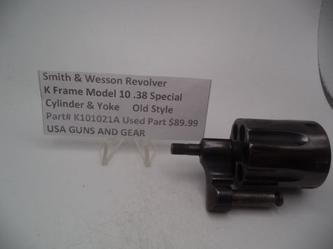 K101021A Smith and Wesson Revolver K Frame Model 10 .38 Special ctg. Blue Steel Cylinder & Yoke Used