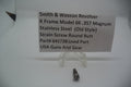 The image shows a used Smith & Wesson K Frame Model 66 stainless steel strain screw round butt, with the text describing the product's model, material, and usage information.
