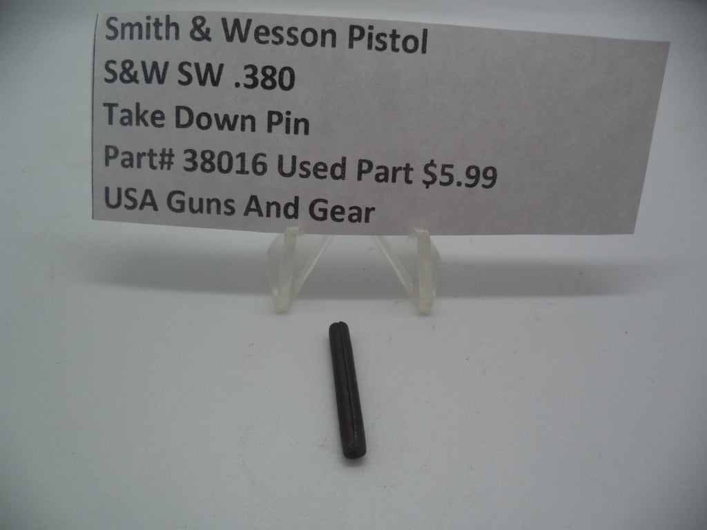 38016  Smith & Wesson Pistol SW .380 Take Down Pin