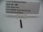 38016  Smith & Wesson Pistol SW .380 Take Down Pin