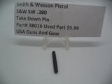 38016  Smith & Wesson Pistol SW .380 Take Down Pin