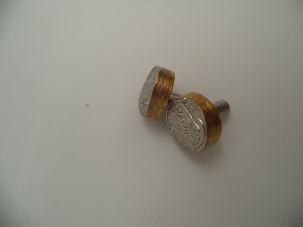 SW11 Smith & Wesson Vintage Revolver Pistol Grip Medallion Pair New Old Stock