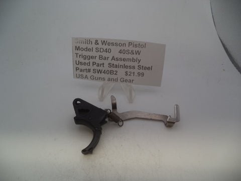 SW40B2 Smith & Wesson Pistol SD40 40 S&W Trigger Bar Assembly Used Part